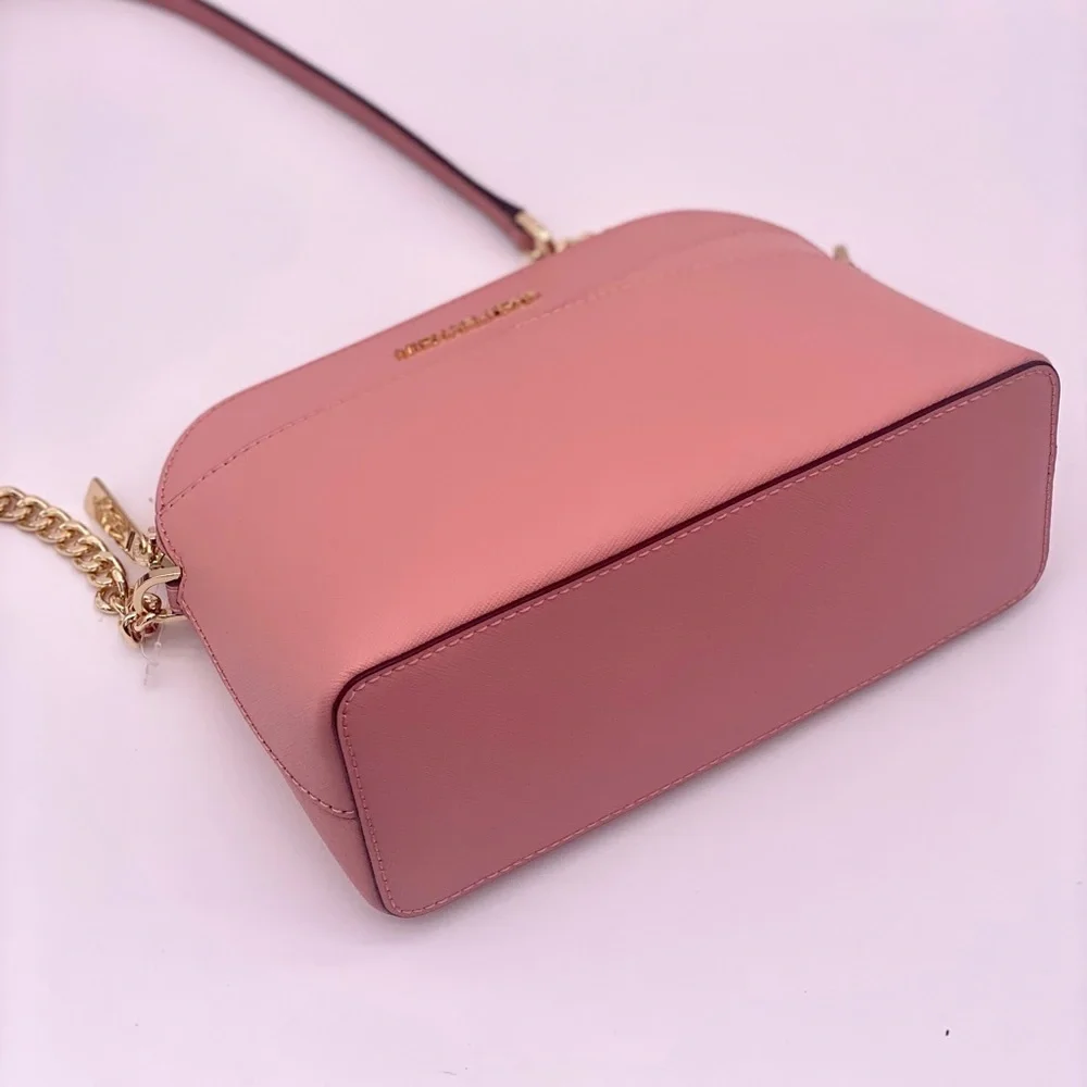 Michael Kors Jet Set Travel Medium Dome Crossbody Leather Primrose